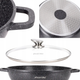 Кастрюля с крышкой Kamille KM-4481, 10.0 л, литой алюминий, Ø32 см, антипригарное покрытие «черный мрамор», для всех плит - изображение 4