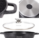 Кастрюля с крышкой Kamille KM-4483, 18.5 л, литой алюминий, Ø40 см, антипригарное покрытие «черный мрамор», для всех плит - изображение 7