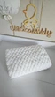 Плюшевый плед Chickabiddy, белая пряжа, 85х85 см, ручное плетение - изображение 1