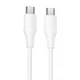 Дата кабель Hoco X124 Bien silicone Type-C to Type-C 60W (1m) White - изображение 1