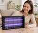 Инсектицидная LED лампа от комаров Mosquito Killer ULTRA, 30W, уничтожитель насекомых, мошек, мух с помощью электрического разряда, для дома и улицы, 2 лампы, черная - изображение 2