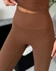 Спортивні жіночі легінси-кльош Flare з бразильським пуш-ап ефектом Bell Bottoms Leggings Premium для фітнесу та йоги L Коричневі (Flare94ChocoL) - зображення 10
