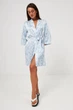 Халат жіночий шовковий літній BARWA garments 0395 L Небесно-блакитний (2110003953857) - изображение 4