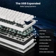 Ігрова магнітна клавіатура ATTACK SHARK X68 HE White Contour Магнітні свічі 65% Hall Effect Rapid Trigger 0.01мм Hot-Swap 8000Hz RGB PBT Double-shot USB Type-C - зображення 5