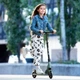 Самокат складной Micro Sprite Suspension с подвеской 81–96 см 100 кг оливковый для подростков и взрослых алюминиевый - изображение 2