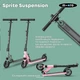 Складной самокат Micro Sprite Suspension амортизационный для детей и взрослых 81-96 см Розовый до 100 кг с подшипниками ABEC 9 - изображение 8