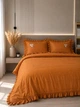 Комплект постільної білизни євро з покривалом 240х260 см Camel Washed Cotton варена бавовна TC303376309 - изображение 2