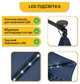 Складна садова парасоля з боковим подовжувачем та LED підсвіткою LEOBRO Синя (LB-1086) (LEO_LB-1086) - изображение 6