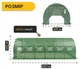Посилена садова теплиця парник LEOBRO Garden 18м2 Green (LB-G107-GRN) (LEO_LB-G107-GRN) - зображення 3