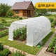 Посилена садова теплиця парник LEOBRO Garden 18м2 White (LB-18M25W) (LEO_LB-18M25W) - зображення 8
