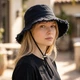 Панама утепленная с меховой подкладкой хлопчатобумажная с полиэстером и шнурком демисезонная 56-58 one size для парня и девушки - изображение 2
