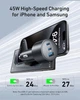 Автомобильное зарядное устройство Anker USB-C Fast Car 3-Port Charger 167.5W с кабелем Type-C в комплекте - изображение 4