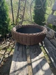 Кашпо плюшка для цветов из искусственного ротанга 12.5л. Корзинка с ротанга. Кашпо для хризантем и тюльпанов. Темное дерево - изображение 2