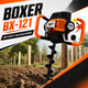 Бензиновий мотобур BOXER BX-121 5.2 к.с. 52 см³ з комплектом шнеків 100, 150 і 200 мм, бур для земляних робіт, встановлення стовпів, парканів, посадки дерев, кущів і саджанців - зображення 1