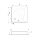 Поддон для душевой кабины PAA Art 90x90x13.5см квадратный искусственный камень без сифона белый KDPARTKV90/00 - изображение 6