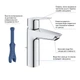 Змішувач для умивальника одноважільний GROHE QuickFix Start хром латунь з донним клапаном 23552002 - зображення 7