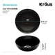 Умывальник накладной KRAUS Viva 420x420x140мм круглый черный KCV-200GBL - изображение 4