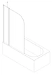 Шторки скляні на ванну Koer SR BS03-95x140-TR-01 прозоре скло 6мм, хром (KR5402) - изображение 10