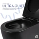 Унитаз подвесной Qtap Taurus Ultra Quiet 515×360×350 мм, Matt Black, с сиденьем Slim Duroplast / Soft-close / Quick Release QTTAU28BLM50504 - изображение 5