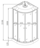 Бокс душовий з гідромасажем Mixxus STRONG SBH02-90x90x215-FB SATIN низький піддон (MI6890) - изображение 7