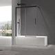 Шторки скляні на ванну розсувні Koer SR BS06-120x150-TR-07 прозоре скло Easy Clean 6мм, графіт (KR5947) - изображение 6