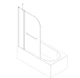 Шторки скляні на ванну Koer SR BS04-95x140-TR-01 прозоре скло 6мм, хром (KR5403) - изображение 14