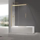 Шторки скляні на ванну розсувні Koer SR BS06-120x150-TR-12 прозоре скло Easy Clean 6мм, матове золото (KR5946) - изображение 19