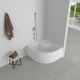 Душовий піддон високий Mixxus Strong ST01-90x90x40 з сифоном напівкруглий діаметр зливу 52 мм (MI8160) - изображение 4