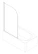 Шторки скляні на ванну Koer SR BS01-80x140-TR-01 прозоре скло 6мм, хром (KR5400) - изображение 19