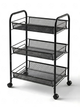 Универсальная металическая полка-этажка Easy Shelf на колесах 63×44×26см ES-76135 Black - изображение 1