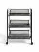 Универсальная металическая полка-этажка Easy Shelf на колесах 63×44×26см ES-76135 Black - изображение 2