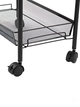 Универсальная металическая полка-этажка Easy Shelf на колесах 63×44×26см ES-76135 Black - изображение 4