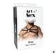 Art of Sex Ares, чорний, L-2XL, натуральна шкіра - изображение 8