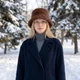 Панама меховая коричневая зимняя размер 55-58 см для парня и девушки, головной убор панама мягкая для повседневной носки - изображение 2