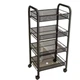 Полка-этажёрка передвижная Easy Shelf 4-х ярусная пластиковая тележка-стеллаж на колесах ES-78651 Black - изображение 2