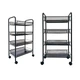 Полка-этажёрка передвижная Easy Shelf 4-х ярусная пластиковая тележка-стеллаж на колесах ES-78651 Black - изображение 3