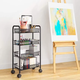Полка-этажёрка передвижная Easy Shelf 4-х ярусная пластиковая тележка-стеллаж на колесах ES-78651 Black - изображение 9
