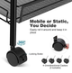 Полка-этажёрка передвижная Easy Shelf 4-х ярусная пластиковая тележка-стеллаж на колесах ES-78651 Black - изображение 11