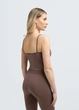 Жіноча безшовна майка з ефектом бра Giulia CAMISOLE BRA EFFECT S/M Brown-deep taupe, топ з мікрофібри на тонких бретелях - зображення 7