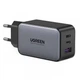 Мережевий зарядний пристрій Ugreen CD244 65W 2xUSB-C + USB-A PD3 QC GaN Fast Charger Grey (10335) - изображение 1