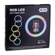 Кільцева лампа RGB MJ36, Чорний - 209781 - зображення 4