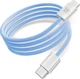 Кабель Make Type-C to Type-C PD 65W Nylon 1 м Blue (MCB-CN1BL) - зображення 5