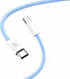 Кабель Make Type-C to Type-C PD 65W Nylon 1 м Blue (MCB-CN1BL) - зображення 2