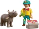 Zestaw zabawek Playmobil Duo Pack Strażnik leśny z nosorożcem 10 elementów 72025 (4008789720252) - obraz 2