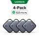 Смарт трекер UGREEN Smart Finder Black CM816 для пошуку речей Apple Find My розумний брелок набір з 4 шт (SKU-029) - изображение 1