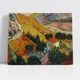 Интерьерная картина Пейзаж с домом и пахарем, Винсент ван Гог, Vincent van Gogh, интерьерный декор, 30×40 см (id6663) - изображение 1