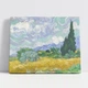 Интерьерная картина Пшеничное поле с кипарисом, Винсент ван Гог, Vincent van Gogh, Wheat Field, интерьерный декор, 30×37 см (id6657) - изображение 1