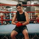 Боксерские бинты Everlast красные 180 см для тренировок и защиты рук бандажи для бокса - изображение 6