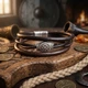 Чоловічий шкіряний браслет Vegvisir з натуральної шкіри з магнітною застібкою - зображення 1