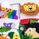 Развивающая книга из фетра Montessori "Жираф" – бизибук для детей, мягкая сенсорная книжка, 8 интерактивных страниц - изображение 6